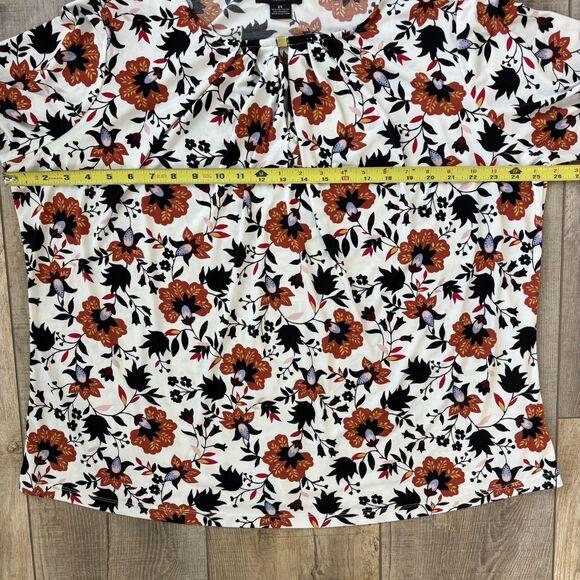 Liz Claiborne Career Womens Floral Blouse Size 2X Stretch Lightweight Office - Picture 10 of 10